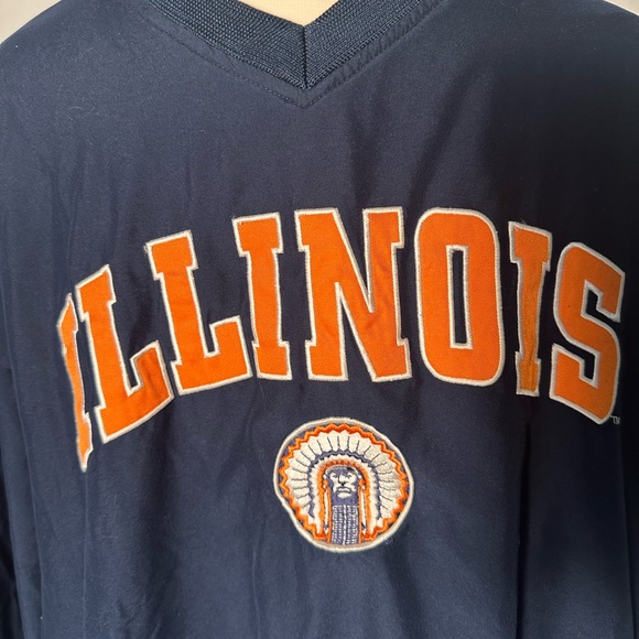 Vintage University of Illinois Windbreaker Pullover Team Edition Mens size XL - Picture 2 of 6